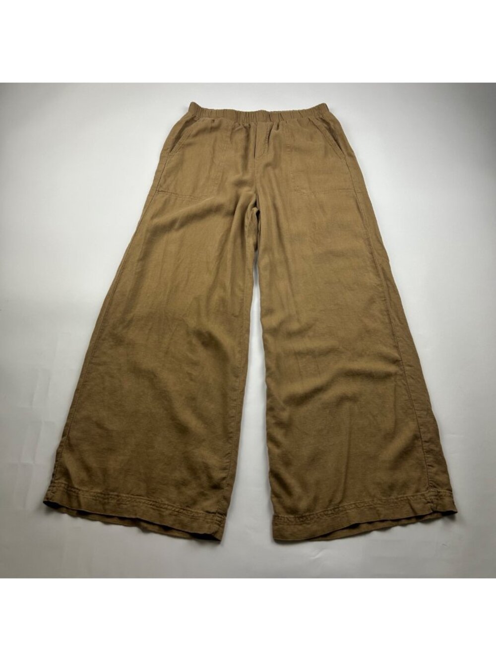 Splendid Pecan Brown Linen Blend Wide Leg Lounge Pant XS